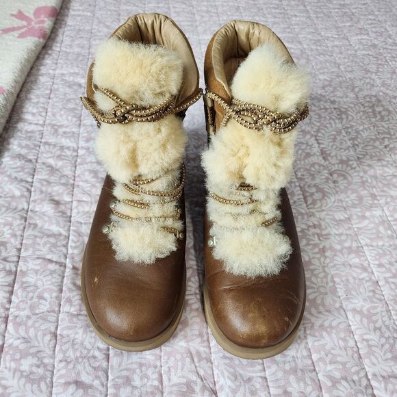 Ugg Viki Waterproof Boot Brown Suede Leather - Picture 2 of 7